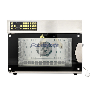 Four électrique de convection de plateaux commerciaux de l'<span class=keywords><strong>air</strong></span> chaud quatre d'acier inoxydable à long terme pour le magasin de boulangerie - Product Image 1
