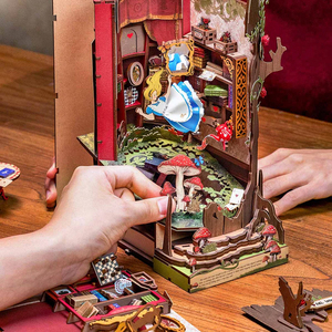 <span class=keywords><strong>Robotime</strong></span> Rolife Juguetes para Armar a Mano, Casa en Miniatura DIY TGB12 Fall Into Wonder Book Nooks, Rompecabezas 3D de Madera - Product Image 3