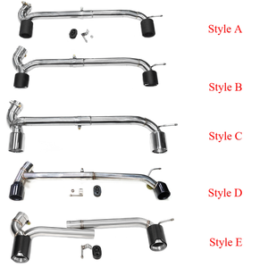 Tubo de escape de coche para <span class=keywords><strong>BMW</strong></span> F30 31 32 34 <span class=keywords><strong>36</strong></span> 316i 318i 320i 325i <span class=keywords><strong>328</strong></span> 330i 428i fibra de carbono inoxidable M AK MT MP Punta de silenciador de escape - Product Image 1