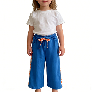 幼児ベビー男の子女の子フレンチテリーパンツ子供服ワイドレッグヴィンテージパンツ無地 - Product Image 2