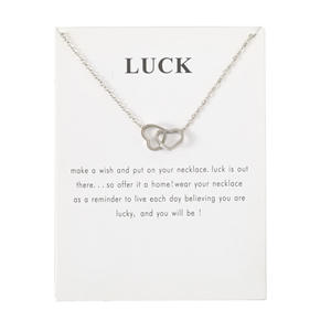 Collana moda oro acciaio inossidabile donna sorriso farfalla doppio cuore blocco lumaca <span class=keywords><strong>di</strong></span> <span class=keywords><strong>mare</strong></span> collana con carta <span class=keywords><strong>di</strong></span> auguri - Product Image 2