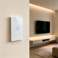 Eco WHX01 Tuya Zigbee WiFi Smart Touch Switch Panel 1 Gang US Standard Compatible avec Smart Life pour une utilisation à domicile et à l'hôtel