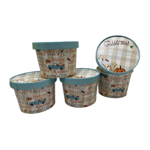 PLA Custom Printed Ice Cream Carton Container <b>Cup</b> 16Oz Recyclable Wholesale <b>Cup</b> Take Away Paper <b>Cups</b> - Product Image 1