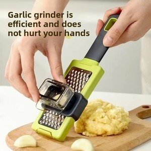 Vegetable Grater and <b>Garlic</b> <b>Chopper</b> Light Green Slicer Multi Functional Kitchen Tool for Slicing and Mashing Fruit and Vegetable - Product Image 3
