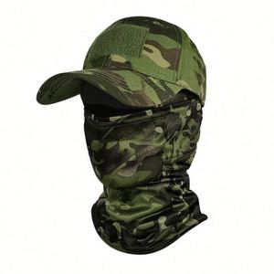 Casquettes de baseball camouflage en gros en stock avec cagoule de moto intégrée, 100% coton, unisexe, boucle en cuivre doré, tissu courant - Product Image 2
