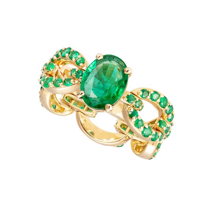 emerald jewelry set statement