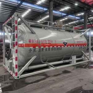 Contenedor ISO de 40 pies y 20 pies para transporte de productos químicos líquidos industriales, tanque ISO para mercancías peligrosas, para transporte de álcali, soda y ácido. - Product Image 6