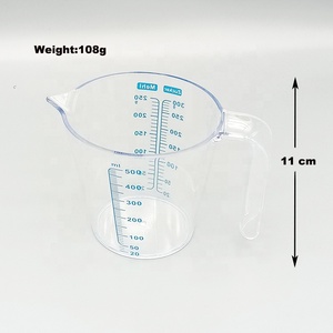 Plastic PS Material Durable Eco-Friendly Transparent 500ml Capacity Customized Color Home Kitchen <strong>Liquid</strong> <strong>Measuring</strong> Cups <strong>Tools</strong> - Product Image 2