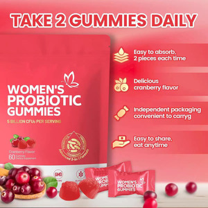 Probiotiques vitaminés pour femmes, gommes à la canneberge pour la santé féminine, équilibre de la flore vaginale, soutien à la perte de poids - Product Image 2