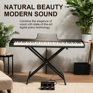 DEMAN XH-8802L Clavier MIDI Piano numérique portable personnalisé en usine, 88 touches lestées, 64 polyphoniques, 800 sons, 8 kg - Product Image 3
