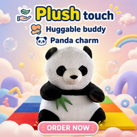 Ours géant chinois personnalisé, grande taille, peluche panda super douce en coton PP pour le soulagement du stress et les mariages