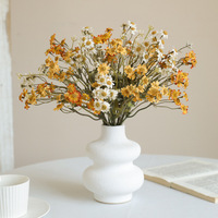 Fleurs artificielles en soie, couleurs d'automne réalistes, centre de table de mariage, décoration de table à domicile, arrangement de Noël