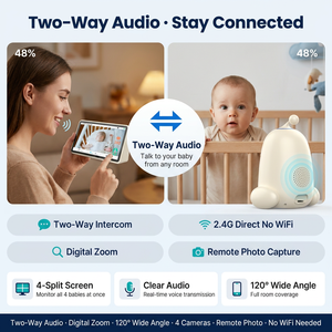 Moniteur Bébé Intelligent à Radar, Moniteur de Fréquence Cardiaque et de Respiration Sans Contact avec Clôture Virtuelle IA, Vision Nocturne 1080P FHSS, Sans WiFi, OEM ODM - Product Image 5