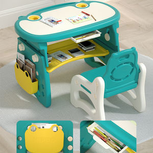 Ensemble de bureau et de chaise réglables pour enfants de maternelle, bureau et chaise pour bébé, rose, bleu, vert, bureau et chaise mignons pour enfants - Product Image 4