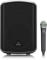 Behringers MPA200BT Speaker PA Portabel 200 Watt untuk Konferensi dengan Kabel Ekstensi, Baterai, dan Mikrofon Nirkabel