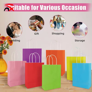 Bolsa <span class=keywords><strong>de</strong></span> Papel Kraft Negra al por Mayor para <span class=keywords><strong>Bodas</strong></span> y Cumpleaños, Bolsa <span class=keywords><strong>de</strong></span> Regalo <span class=keywords><strong>de</strong></span> Papel Reutilizable Ecológica con Logotipo - Product Image 3