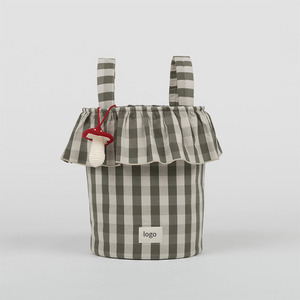 Bolsa Organizadora para Cochecito de Bebé con Diseño a Cuadros Súper Popular, Bolsa de Viaje Personalizada para Pañales, Bolsa de Mamá de Algodón y Poliéster - Product Image 1