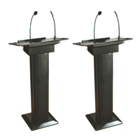 NUEVO Podium Rostrum Speech Stand de madera. Escenario de conferencias con micrófono, altavoz de prensa o debate Púlpito de orador aislado
