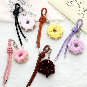 Lindo llavero de coche hecho a mano con forma de donut, accesorio colgante para teléfono móvil, bonito colgante para bolso - Product Image 1