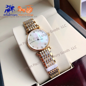 Relojes de Cuarzo Ultrafinos para Pareja de la Serie Longnes, con Esfera de Nácar Romana, Diamantes y Correa de Acero, Modelo Longinesing - Product Image 5