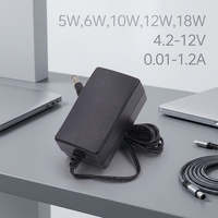 Adaptateur secteur UE Electronic 2 MOPP Niveau VI 5W 6W 5V 6V 12V 0.4A 1A AC DC, prise murale US AU EU UK, alimentation à découpage