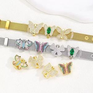 Pulsera Deslizante con Corazón de Circonitas Cúbicas Micro Pavimentadas, Linda Pulsera de Malla de Acero Inoxidable Chapada en Oro para Mujeres <span class=keywords><strong>y</strong></span> Niñas, Accesorios de Joyería - Product Image 6