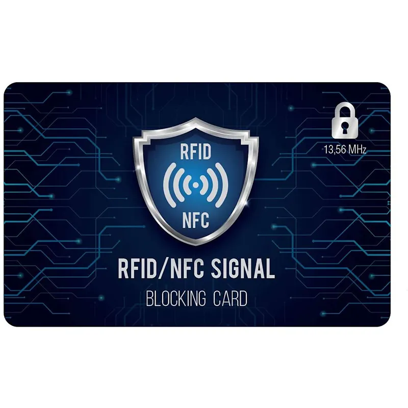 RFID 차단 NFC 신호 방패 보안 카드/RFID 스캔 블록 카드 보안 지불 차단 카드