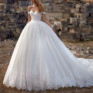 Kdg nupcial blanco vestido de baile princesa Luxe moda tul <span class=keywords><strong>vestidos</strong></span> de novia para la venta en línea vestido de baile encaje <span class=keywords><strong>madrina</strong></span> vestido de boda - Product Image 1