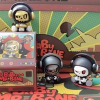 Série de machines de jeu Baby MR.BONE : Boîte mystère, figurine mini squelette Chibi, emballage rétro arcade, ornement de bureau à collectionner