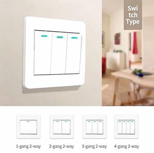 Interruptor de Parede Touch Panel Tipo 86 à Prova d'Água Série Q1 Versão Ultrafina para Engenharia Interruptor Unipolar Controle Simples/Duplo - Product Image 5