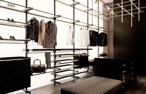 Mueble de Aluminio Abierto Tipo Pilar con Estantes de Vidrio para Sala de Estar o Vestíbulo, Estilo DIY - Product Image 6