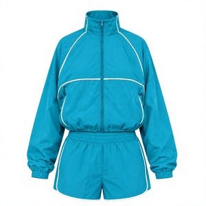 Custom Logo Best Quality Windbreaker <b>Short</b> <b>Set</b> Nylon Windbreaker <b>Shorts</b> <b>Set</b> <b>Women</b> Two Piece WindBreaker <b>Set</b> <b>For</b> <b>Women</b> - Product Image 1