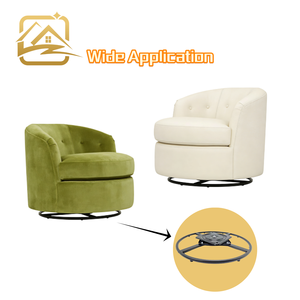 Base Giratoria de Metal Redonda de 360 Grados con Cuatro Soportes para Silla, Base Giratoria para Sofá, Herraje para Plataforma Giratoria - Product Image 4