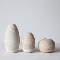 Jingdezhen céramique moderne fait à la main poterie grossière écologique sur vitrage fleur séchée Vase de table porcelaine petit ornement