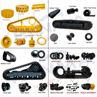 Groupe de chenilles pour Caterpillar D8D D7 D8R Bulldozer, Komatsu PC130-8 Excavatrice, Chenille avec assemblage de sabots, Kobelco SK235SR Acier