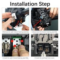 Rakitan Pemanas Hotend untuk Bambu Lab H2D Kit Pemanas Kanan Unit Pemanas Ekstruder Suku Cadang Printer 3D