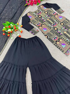 ชุดเดรสปาร์ตี้สุดพิเศษสำหรับผู้ใหญ่ผ้าจอร์เจียสไตล์อินเดีย - Product Image 4