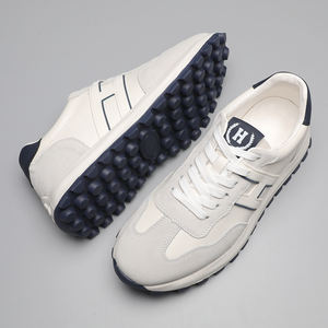 <span class=keywords><strong>Sneakers</strong></span> da <span class=keywords><strong>Uomo</strong></span> in Vera Pelle Stile Casual <span class=keywords><strong>Beige</strong></span> di Alta Qualità per Esterni con Rialzo Personalizzabile - Product Image 4