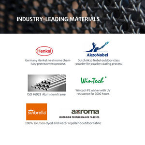 Artee mobilier de jardin chaise de Patio en aluminium loisirs hydrofuge balcon corde tissée chaise d'extérieur - Product Image 4