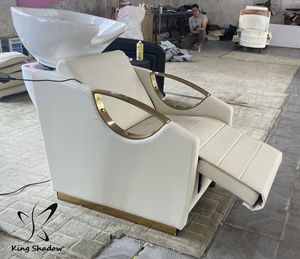 Muebles de salón Equipo de lavado de cabello Champú Cama Blanco Retrolavado Champú Silla Peluquería Unidad de lavado - Product Image 2