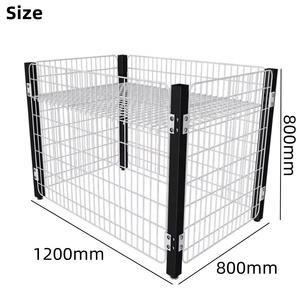 Tùy Chỉnh Có Thể Gập Lại Pallet Dây Kim Loại Lưu Trữ Lồng Giá Siêu Thị Khuyến Mãi Bảng Hiển Thị Đứng Cho Thực Phẩm Uống Đồ Chơi Kho Sử Dụng - Product Image 2
