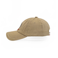 Gorra de Béisbol de 6 Paneles con Visera Curva, Lavada y Desgastada, con Hebilla Metálica Bordada Personalizada, Gorra Casual al por Mayor para Hombre y Mujer