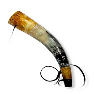 Viking <b>Drinking</b> <b>Horn</b> Cup, Engraved Norse <b>Horn</b> with Stand, Nordic Medieval Decor and Collector Gift - Product Image 5