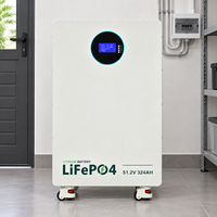 Batterie tout-en-un LiFePO4 empilable à longue durée de vie, 16 kWh, 51,2 V, 314 Ah, avec charge/décharge 200 A pour l'alimentation de secours de toute la maison