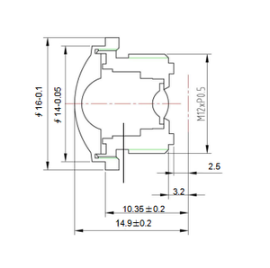 HS <span class=keywords><strong>2025</strong></span> ống kính mắt cá IP67-68 mới 2-4 Megapixel siêu rộng 181 độ 1/2.9 Chip 2.1mm M12 f/2.0 lấy nét thủ công - Product Image 2