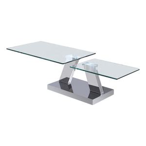 <span class=keywords><strong>Table</strong></span> basse moderne en métal argenté, 4 pièces, écran tactile, acier inoxydable, verre - Product Image 5