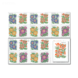 Lot de 100 autocollants personnalisés « Flore de montagne 2022 » – Étiquettes postales de différents pays – Où acheter 100 timbres permanents ? - Product Image 4