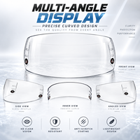 Visière de hockey sur glace transparente anti-buée en polycarbonate pour casque