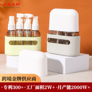 Bouteille de voyage en silicone 100 ml pour shampoing, gel douche, lotion, personnalisable avec finition sérigraphiée - Product Image 4