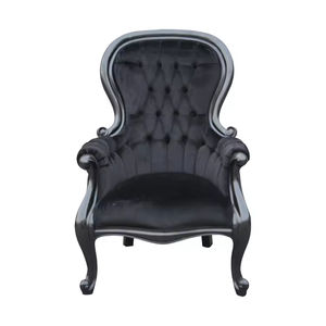 Rắn gỗ giọng ghế cánh tay với vải trắng phong cách giải trí cho khách sạn phòng khách-bán buôn đồ nội thất - Product Image 6